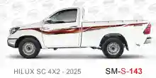 ملصق جانبي هايلكس سنجل تويوتا غمارة 
جانبي موديلات السيارات  تويوتا هي لوكس هيلوكس
hilux 4WDsingle cab 2025 side sticker
Sticky tape STRIPE  HILUX
TOYOTA HILUX PICKUP DLX DOUBLE
خط تويوتا هايلكس   خليجي 2025
خط تويوتا هايلكس  بريمي 2025
خط تويوتا هايلكس 2