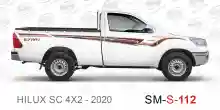 ملصق جانبي هايلكس دفع خلفي تويوتا غمارة S-2020 hilux 4x2 single cab 2020 side sticker