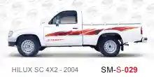 ملصق جانبي هايلكس دفع خلفي تويوتا غمارة S-2004 hilux 4x2 single cab 2004 side sticker