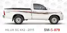 ملصق جانبي هايلكس سنجل تويوتا غمارة 
جانبي موديلات السيارات  تويوتا هي لوكس هيلوكس
hilux RWD single cab 2015 side sticker
Sticky tape STRIPE  HILUX
TOYOTA HILUX PICKUP DLX DOUBLE
خط تويوتا هايلكس  خليجي 2015
خط تويوتا هايلكس  بريمي 2015
خط تويوتاهايلكس  ق