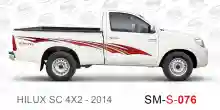 ملصق جانبي هايلكس سنجل تويوتا غمارة 
جانبي موديلات السيارات  تويوتا هي لوكس هيلوكس
hilux RWD single cab 2014 side sticker
Sticky tape STRIPE  HILUX
TOYOTA HILUX PICKUP DLX DOUBLE
خط تويوتا هايلكس  خليجي 2014
خط تويوتا هايلكس  بريمي 2014
خط تويوتاهايلكس  ق