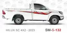 ملصق جانبي هايلكس سنجل تويوتا غمارة 
جانبي موديلات السيارات  تويوتا هي لوكس هيلوكس
hilux 4WDsingle cab 2023 side sticker
Sticky tape STRIPE  HILUX
TOYOTA HILUX PICKUP DLX DOUBLE
خط تويوتا هايلكس  خليجي 2023
خط تويوتا هايلكس  بريمي 2023
خط تويوتاهايلكس  ق