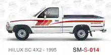ملصق جانبي هايلكس دفع خلفي تويوتا غمارة S-1995 hilux 4x2 single cab 1995 side sticker