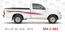 ملصق جانبي هايلكس دفع خلفي تويوتا غمارة S-2012 hilux 4x2 single cab 2012 side sticker