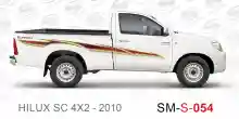 ملصق جانبي هايلكس دفع خلفي تويوتا غمارة S-2010 hilux 4x2 single cab 2010 side sticker
