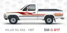 ملصق جانبي هايلكس دفع خلفي تويوتا غمارة S-1997 hilux 4x2 single cab 1997 side sticker
