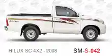 ملصق جانبي هايلكس دفع خلفي تويوتا غمارة S-2008 hilux 4x2 single cab 2008 side sticker