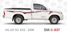 ملصق جانبي هايلكس دفع خلفي تويوتا غمارة S-2006 hilux 4x2 single cab 2006 side sticker