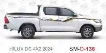 ملصق جانبي هايلكس سنجل تويوتا غمارتين 	
جانبي موديلات السيارات  تويوتا  هيلوكس	
hilux 4WD single 2024side sticker	
Custom-designed adhesive tape for Hilux vehicles	
TOYOTA HILUX PICKUP DLX DOUBLE	
Toyota Hilux 4x2 Double Cab	
خط تويوتا هايلكس  بريمي 2024