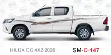 ملصق جانبي هايلكس سنجل تويوتا غمارتين 	
جانبي موديلات السيارات  تويوتا  هيلوكس	
hilux 4WD single 2026side sticker	
Custom-designed adhesive tape for Hilux vehicles	
TOYOTA HILUX PICKUP DLX DOUBLE	
Toyota Hilux 4x2 Double Cab	
خط تويوتا هايلكس  بريمي 2026