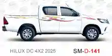 ملصق جانبي هايلكس سنجل تويوتا غمارتين 	
جانبي موديلات السيارات  تويوتا  هيلوكس	
hilux 4WD single 2025side sticker	
Custom-designed adhesive tape for Hilux vehicles	
TOYOTA HILUX PICKUP DLX DOUBLE	
Toyota Hilux 4x2 Double Cab	
خط تويوتا هايلكس  بريمي 2025