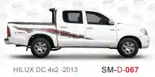 ملصق جانبي هايلكس سنجل تويوتا غمارتين 	
جانبي موديلات السيارات  تويوتا  هيلوكس	
hilux 4WD single 2013side sticker	
Custom-designed adhesive tape for Hilux vehicles	
TOYOTA HILUX PICKUP DLX DOUBLE	
Toyota Hilux 4x2 Double Cab	
خط تويوتا هايلكس  بريمي 2013