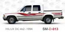 ملصق جانبي هايلكس سنجل تويوتا غمارتين 	
جانبي موديلات السيارات  تويوتا  هيلوكس	
hilux 4WD single 1994side sticker	
Custom-designed adhesive tape for Hilux vehicles	
TOYOTA HILUX PICKUP DLX DOUBLE	
Toyota Hilux 4x2 Double Cab	
خط تويوتا هايلكس  بريمي 1994