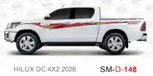 ملصق جانبي هايلكس سنجل تويوتا غمارتين 	
جانبي موديلات السيارات  تويوتا  هيلوكس	
hilux 4WD single 2026side sticker	
Custom-designed adhesive tape for Hilux vehicles	
TOYOTA HILUX PICKUP DLX DOUBLE	
Toyota Hilux 4x2 Double Cab	
خط تويوتا هايلكس  بريمي 2026