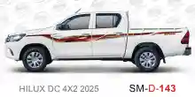 ملصق جانبي هايلكس سنجل تويوتا غمارتين 	
جانبي موديلات السيارات  تويوتا  هيلوكس	
hilux 4WD single 2025side sticker	
Custom-designed adhesive tape for Hilux vehicles	
TOYOTA HILUX PICKUP DLX DOUBLE	
Toyota Hilux 4x2 Double Cab	
خط تويوتا هايلكس  بريمي 2025