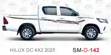 ملصق جانبي هايلكس سنجل تويوتا غمارتين 	
جانبي موديلات السيارات  تويوتا  هيلوكس	
hilux 4WD single 2025side sticker	
Custom-designed adhesive tape for Hilux vehicles	
TOYOTA HILUX PICKUP DLX DOUBLE	
Toyota Hilux 4x2 Double Cab	
خط تويوتا هايلكس  بريمي 2025