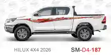 شطرطون هيلكس ملصق هايلوكس ملصق جانبي هايلكس 4x4 تويوتا غمارتين D4-2026 2026 Toyota Hilux 4x4 Double Cab Side Sticker