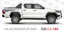 شطرطون هيلكس ملصق هايلوكس ملصق جانبي هايلكس 4x4 تويوتا غمارتين D4-2026 2026 Toyota Hilux 4x4 Double Cab Side Sticker