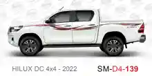 ملصق هايلوكس ملصق جانبي هايلكس 4x4 تويوتا غمارتين D4-2022 2022 Toyota Hilux 4x4 Double Cab Side Sticker