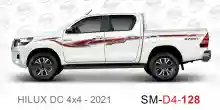 ملصق هايلوكس ملصق جانبي هايلكس 4x4 تويوتا غمارتين D4-2021 2021 Toyota Hilux 4x4 Double Cab Side Sticker