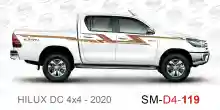 ملصق هايلوكس ملصق جانبي هايلكس 4x4 تويوتا غمارتين D4-2020 2020 Toyota Hilux 4x4 Double Cab Side Sticker