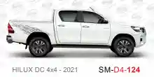 ملصق هايلوكس ملصق جانبي هايلكس 4x4 تويوتا غمارتين D4-2021 2021 Toyota Hilux 4x4 Double Cab Side Sticker