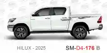 ملصق هايلوكس ملصق جانبي هايلكس 4x4 تويوتا غمارتين D4-2025 2025 Toyota Hilux 4x4 Double Cab Side Sticker