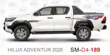 شطرطون هيلكس ملصق هايلوكس ملصق جانبي هايلكس 4x4 تويوتا غمارتين D4-2026 2026 Toyota Hilux 4x4 Double Cab Side Sticker