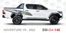 ملصق هايلوكس ملصق جانبي هايلكس 4x4 تويوتا غمارتين D4-2022 2022 Toyota Hilux 4x4 Double Cab Side Sticker