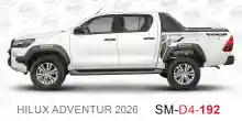 شطرطون هيلكس ملصق هايلوكس اديفانشر ملصق جانبي هايلكس 4x4 تويوتا غمارتين D4-2026 2026 Toyota Hilux 4x4 Double Cab Side Sticker