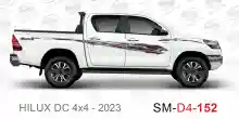 ملصق هايلوكس ملصق جانبي هايلكس 4x4 تويوتا غمارتين D4-2023 2023 Toyota Hilux 4x4 Double Cab Side Sticker
