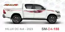ملصق هايلوكس ملصق جانبي هايلكس 4x4 تويوتا غمارتين D4-2023 2023 Toyota Hilux 4x4 Double Cab Side Sticker